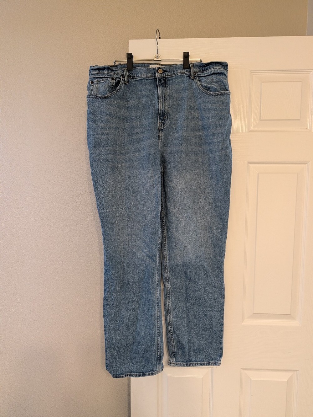 Abercrombie & Fitch Curve Love 90s Straight Ultra High Rise Jeans Wash 18 34R